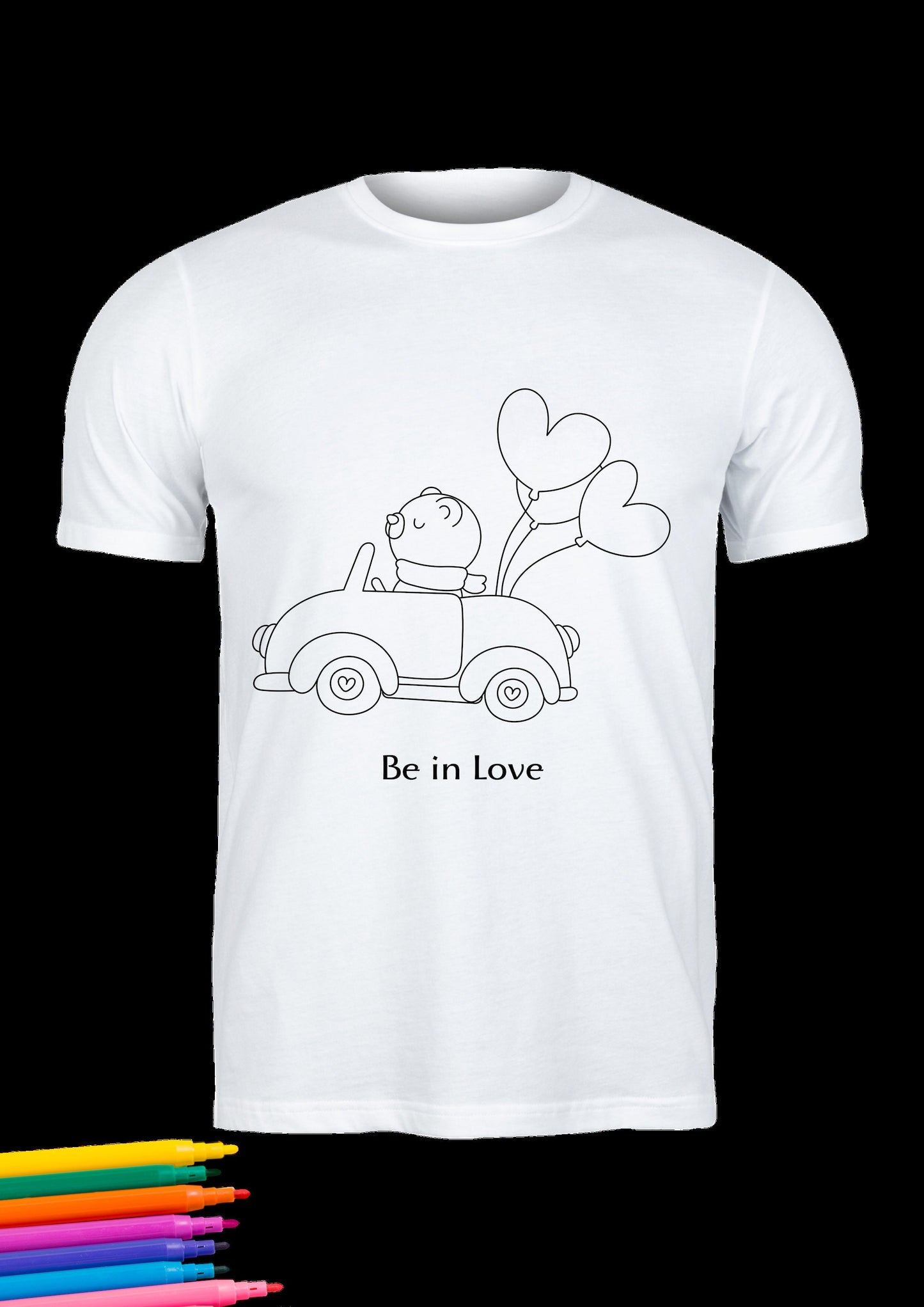 Cute t-shirt coloring bundle, Bear coloring, Valentine's Day Bundle, Love Coloring Shirt, Print for decorated, T-shirt colouring Bundle