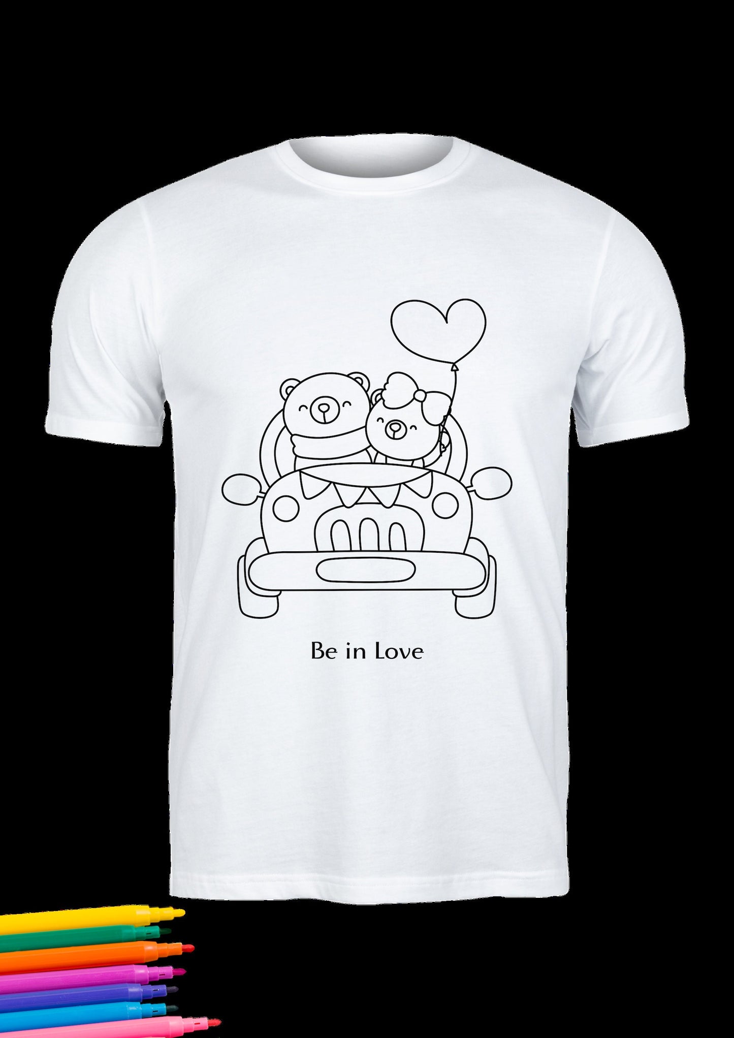 Cute t-shirt coloring bundle, Bear coloring, Valentine's Day Bundle, Love Coloring Shirt, Print for decorated, T-shirt colouring Bundle