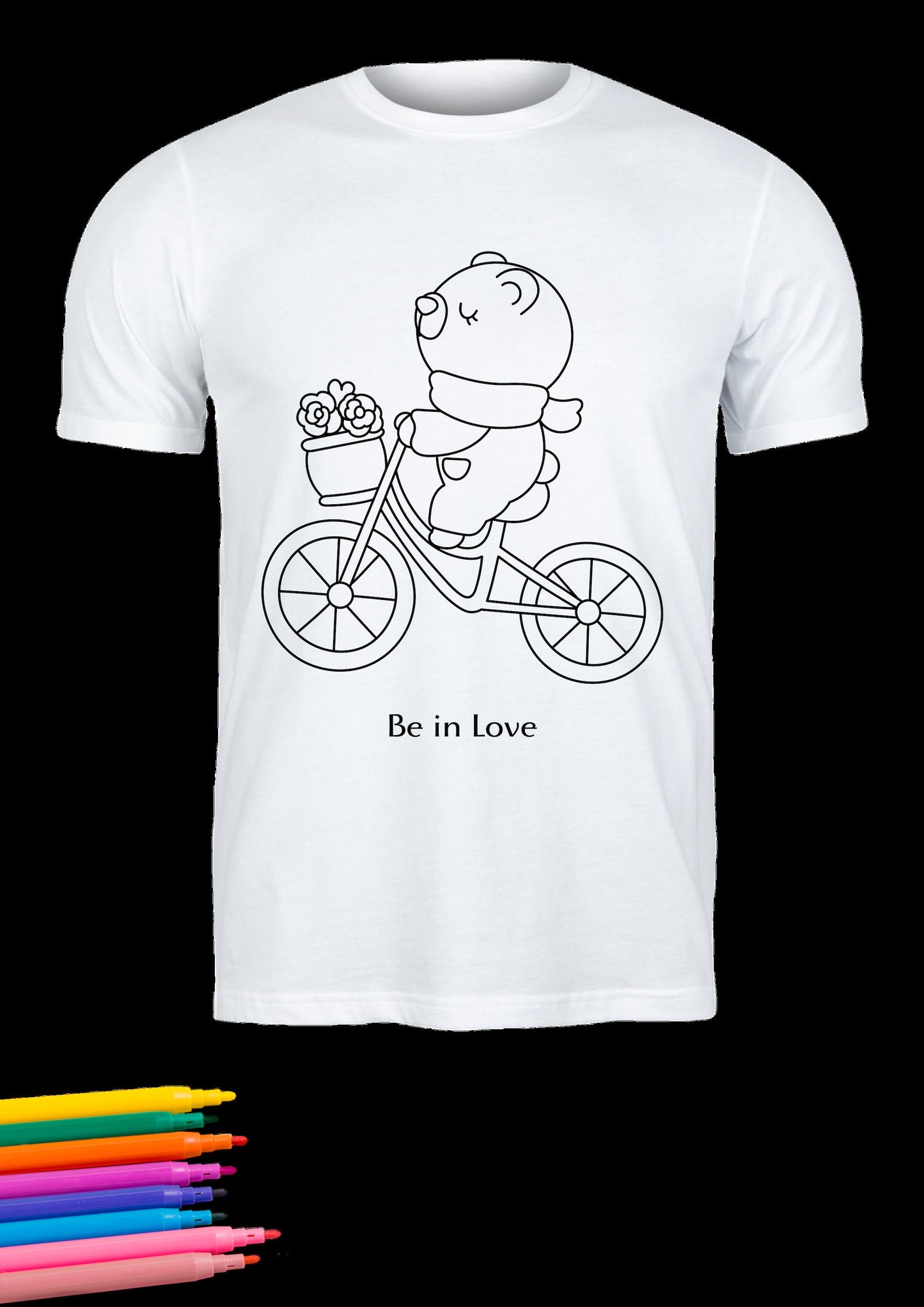 Cute coloring svg, Bear coloring svg, Coloring Shirt SVG, Valentine's Day SVG, Love Coloring Shirt, Print for decorated, T-shirt colouring